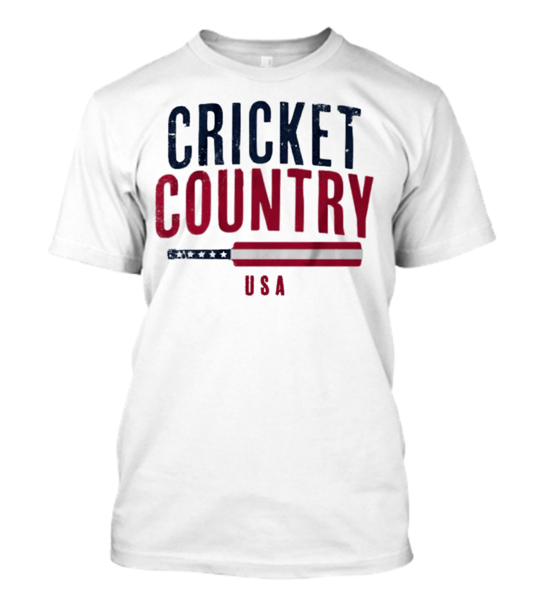 Cricket Country USA American Flag Bat T-Shirt