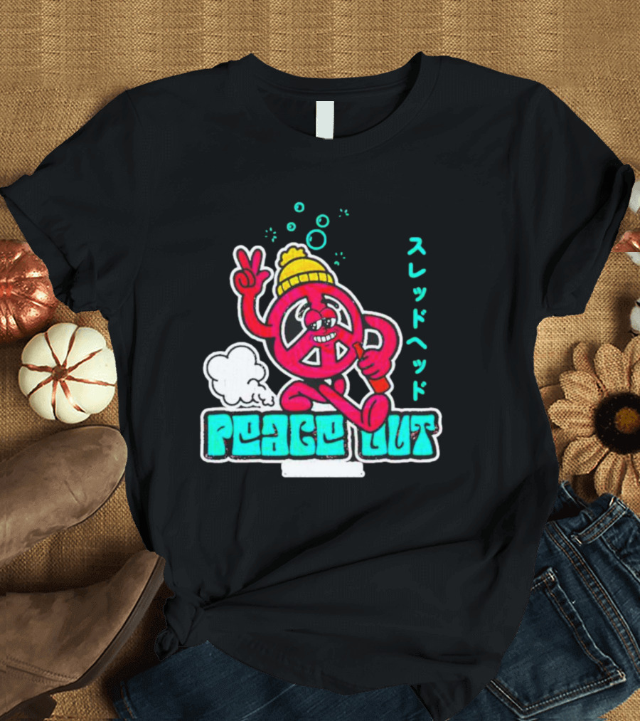 Peace Out Threadhead Japanese Text Bubble Elements T-Shirt