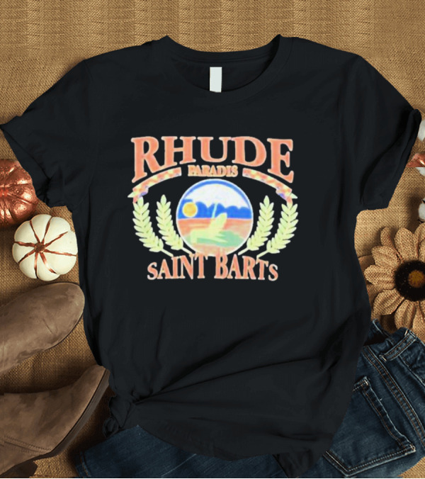 T-Shirt: Rhude Paradis Saint Barts Retro Beach Vibes T-Shirt Rhude Paradis Saint Barts Retro Beach Vibes T-Shirt