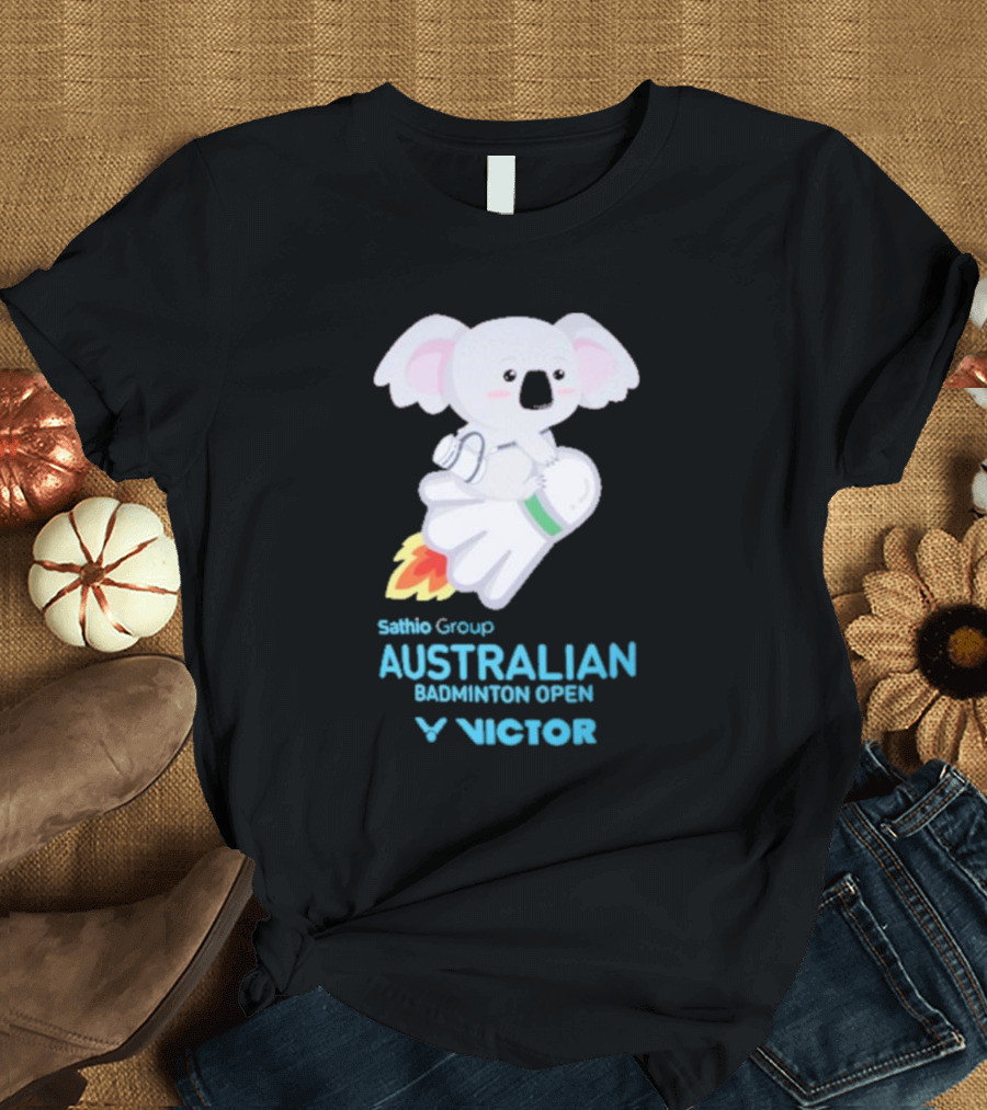 Koala Shuttlecock Sathio Group Australian Badminton Open Victor T-Shirt