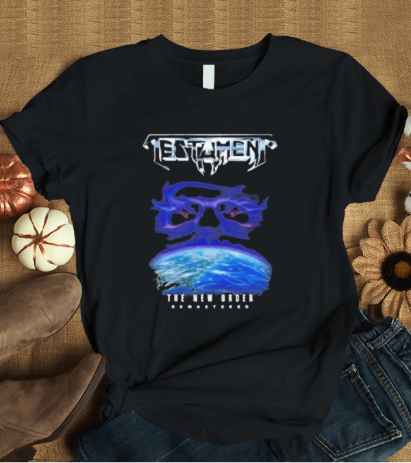 T-Shirt: Testament The New Order Remastered Earth Skull T-Shirt Testament The New Order Remastered Earth Skull T-Shirt