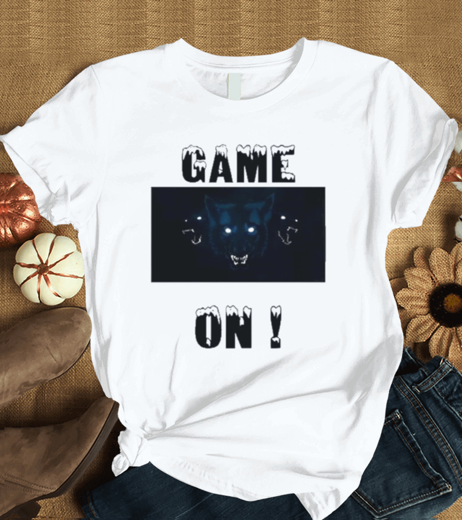 Wolvesden Game On Fierce Trio Wolf Face T-Shirt