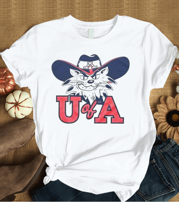 T-Shirt: Arizona Wildcats U of A Mascot Cowboy Hat T-Shirt Arizona Wildcats U of A Mascot Cowboy Hat T-Shirt