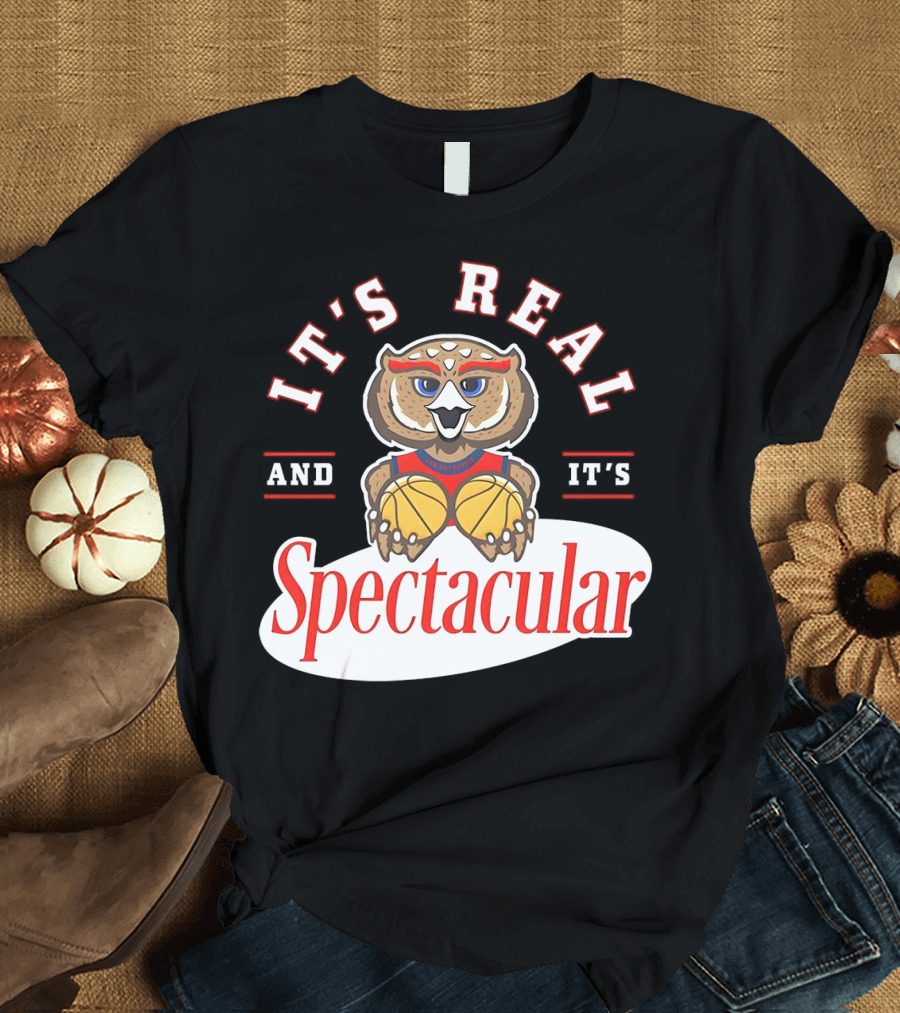 It's Real and It's Spectacular Florida Atlantic Owls Mascot T-Shirt