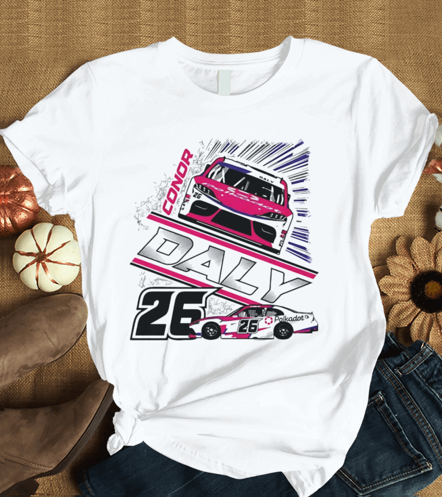 Conor Daly 26 Polkadot Racing Car T-Shirt