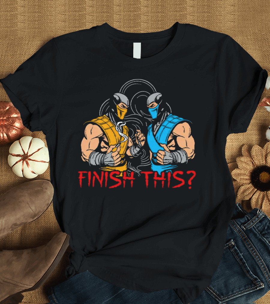 Finish This Mortal Kombat Smoke Sub-Zero Scorpion Showdown T-Shirt