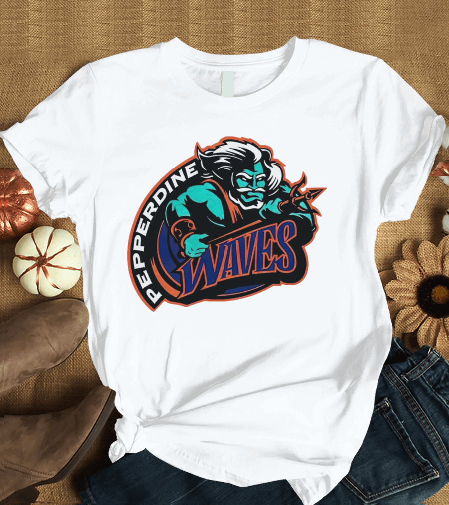 Pepperdine Waves 1997 Retro Logo Warrior T-Shirt