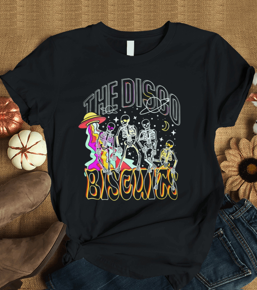 The Disco Biscuits Skeletons Dancing with UFO and Stars T-Shirt