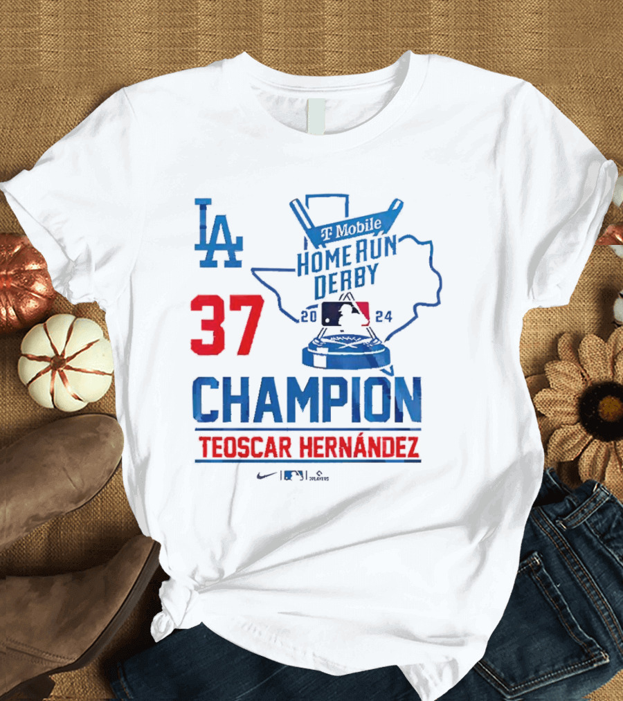T-Mobile Home Run Derby 2024 Champion Teoscar Hernandez Los Angeles Dodgers 37 T-Shirt