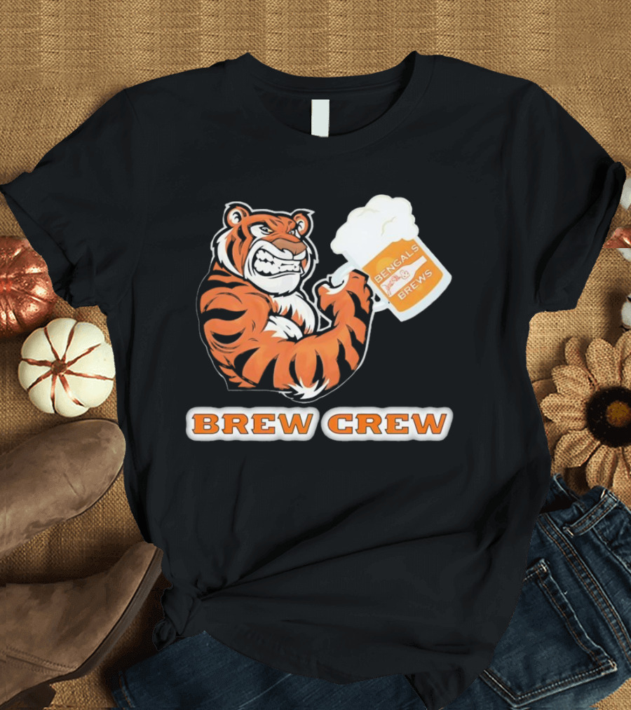 Bengals Brews Brew Crew Tiger Beer Mug T-Shirt