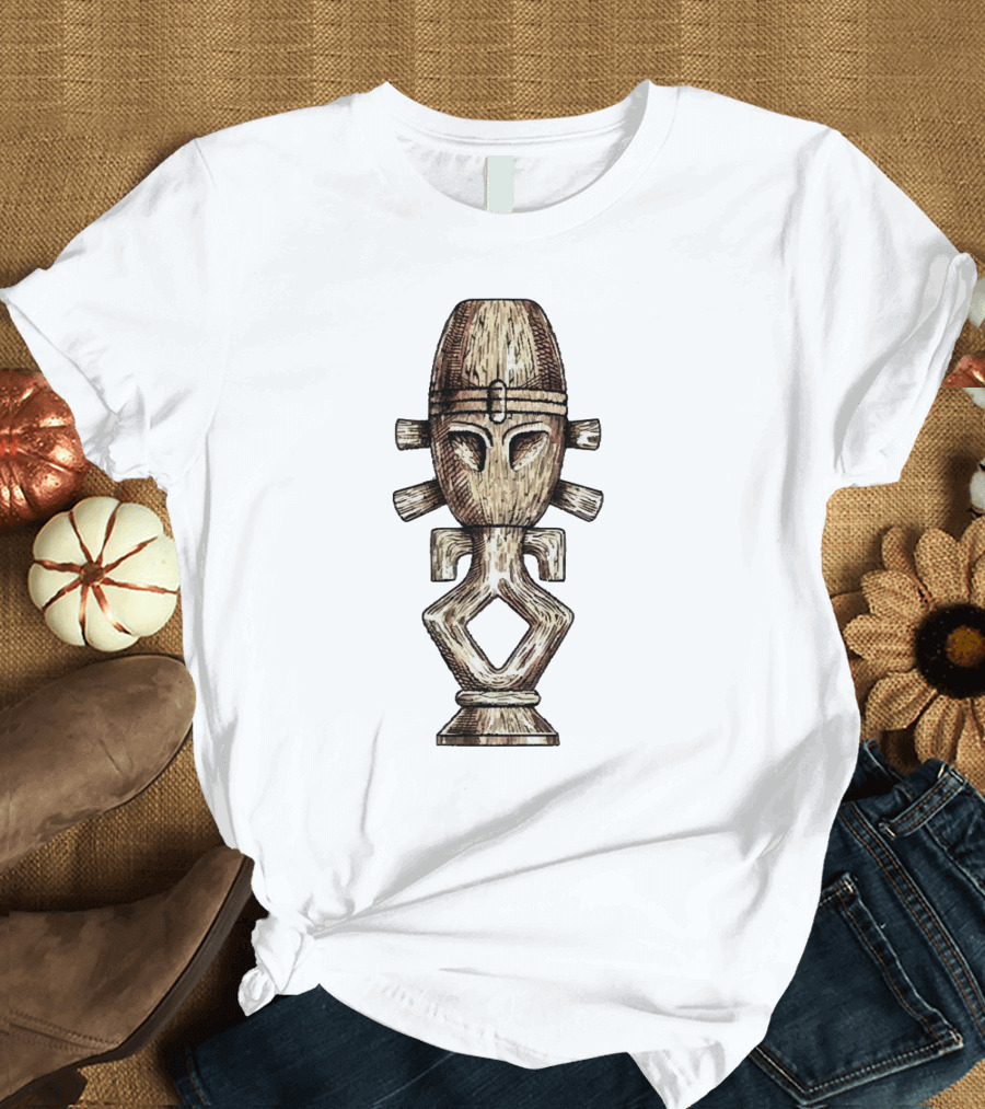 Seeking Jamaharon Ancient Symbol with Tribal Mask T-Shirt