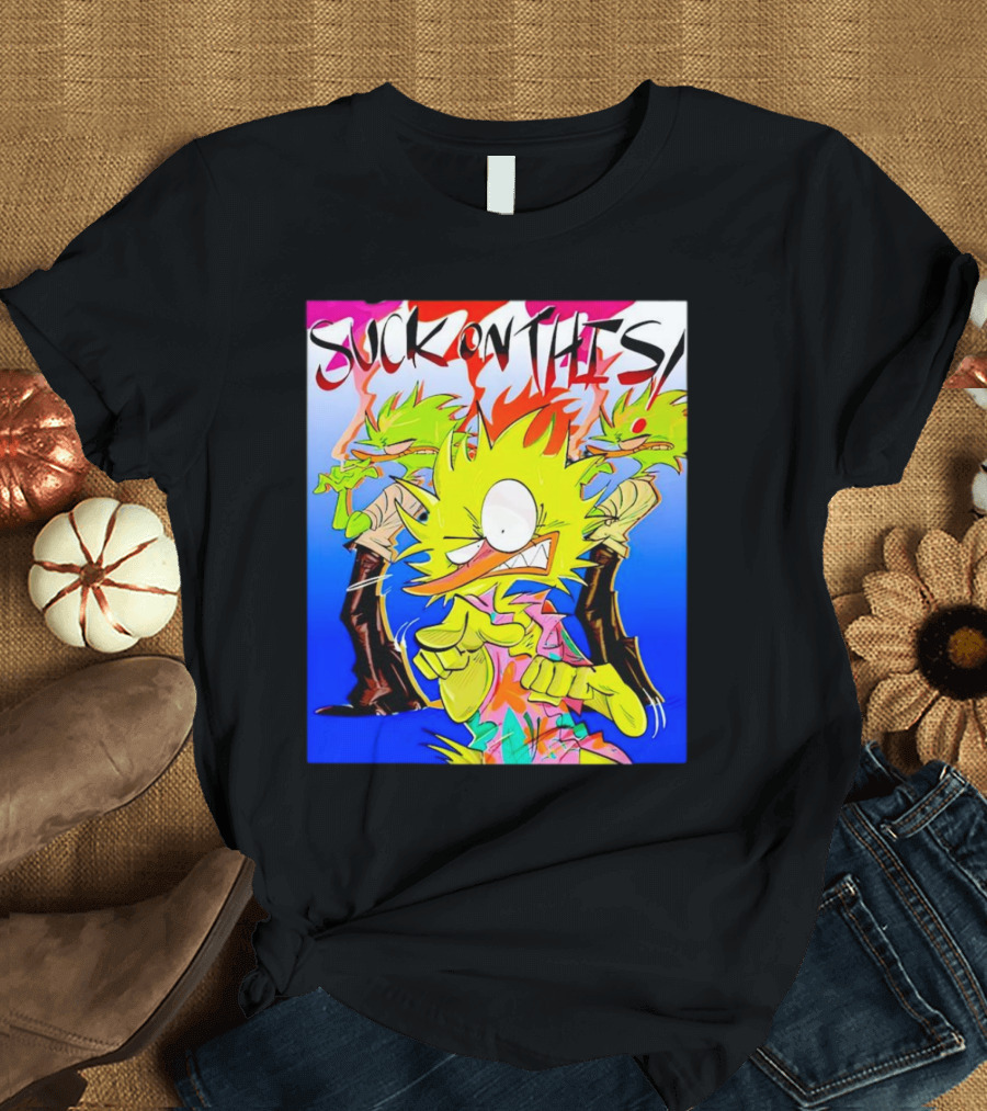 Suck On This Rugrats Reptar And Chuckie Cartoon T-Shirt