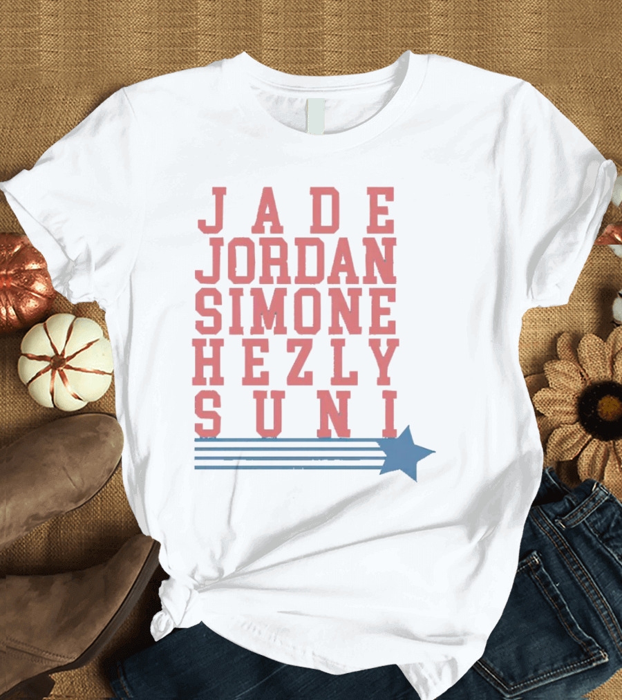 Jade Jordan Simone Hezly Suni Star Lines Sports T-Shirt