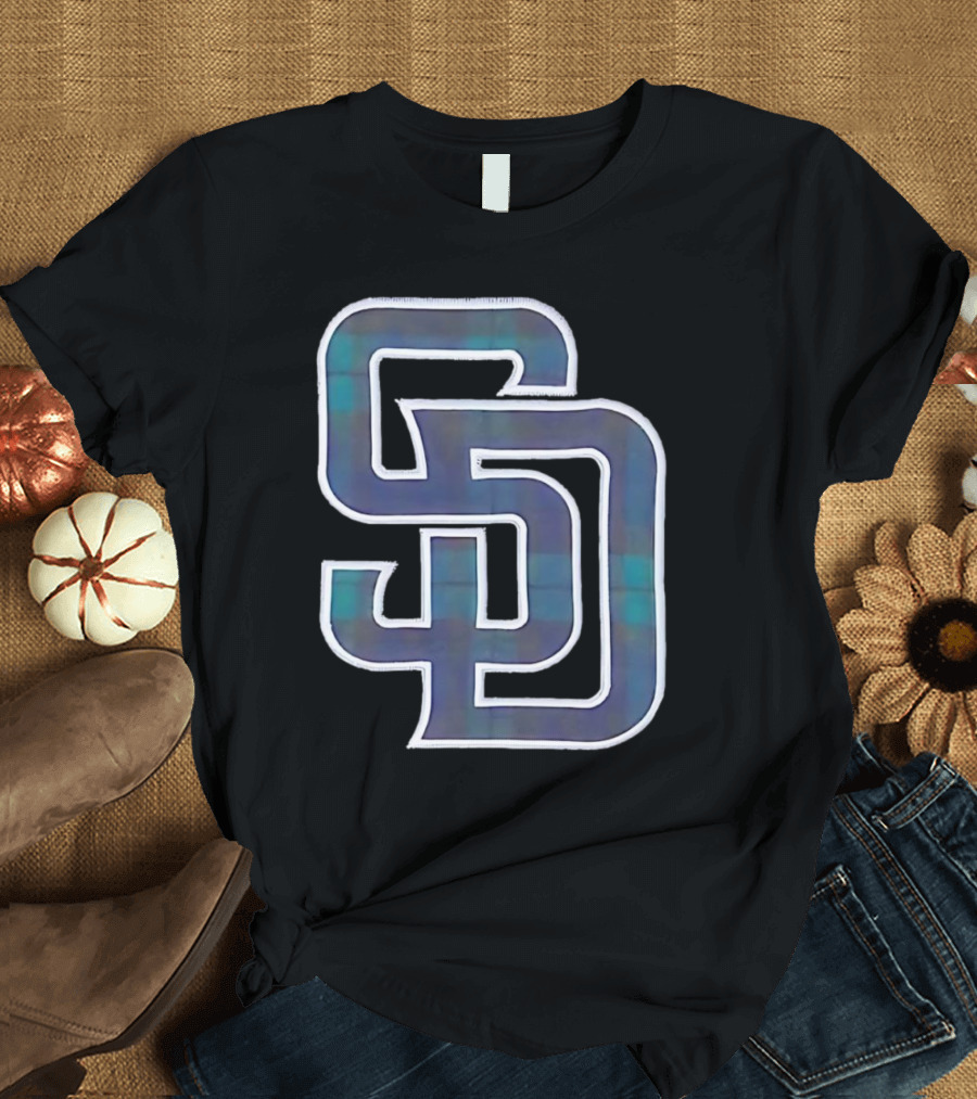 San Diego Padres SD Emblem with Bold Interlocking Letters T-Shirt