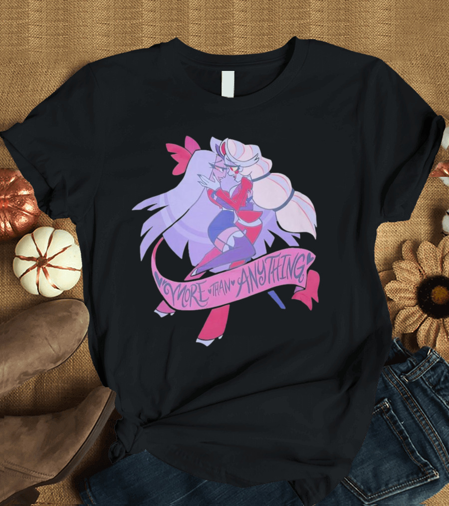 Charlie and Vaggie Hazbin Hotel More Than Anything T-Shirt