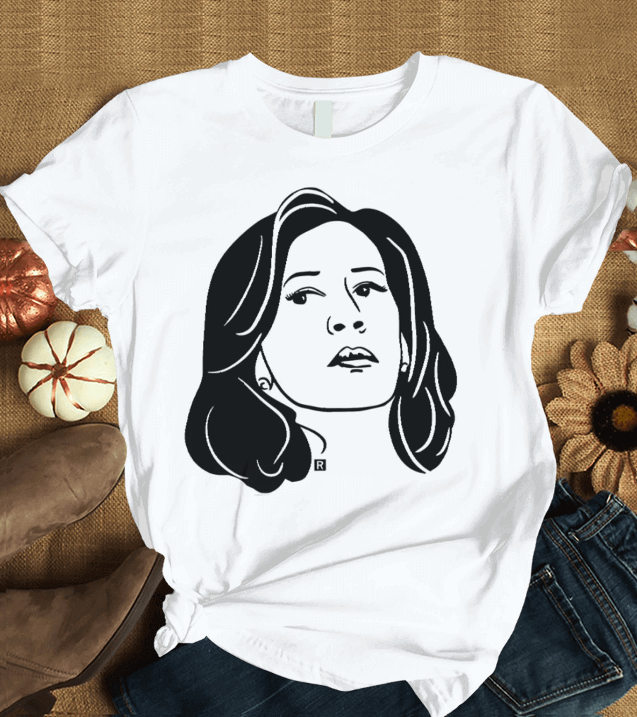 Kamala Harris Face Heavyweight Black T-Shirt