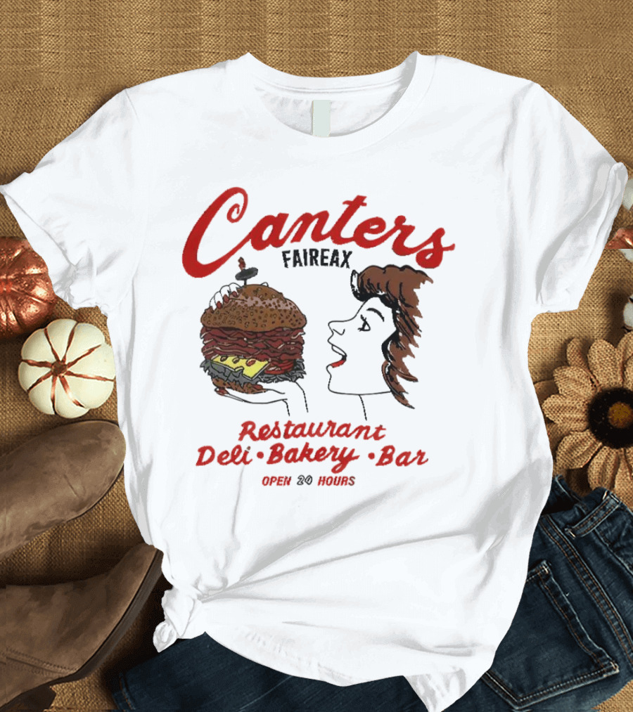 Canter's Deli Restaurant Bakery Bar Fairfax Los Angeles Open 24 Hours T-Shirt