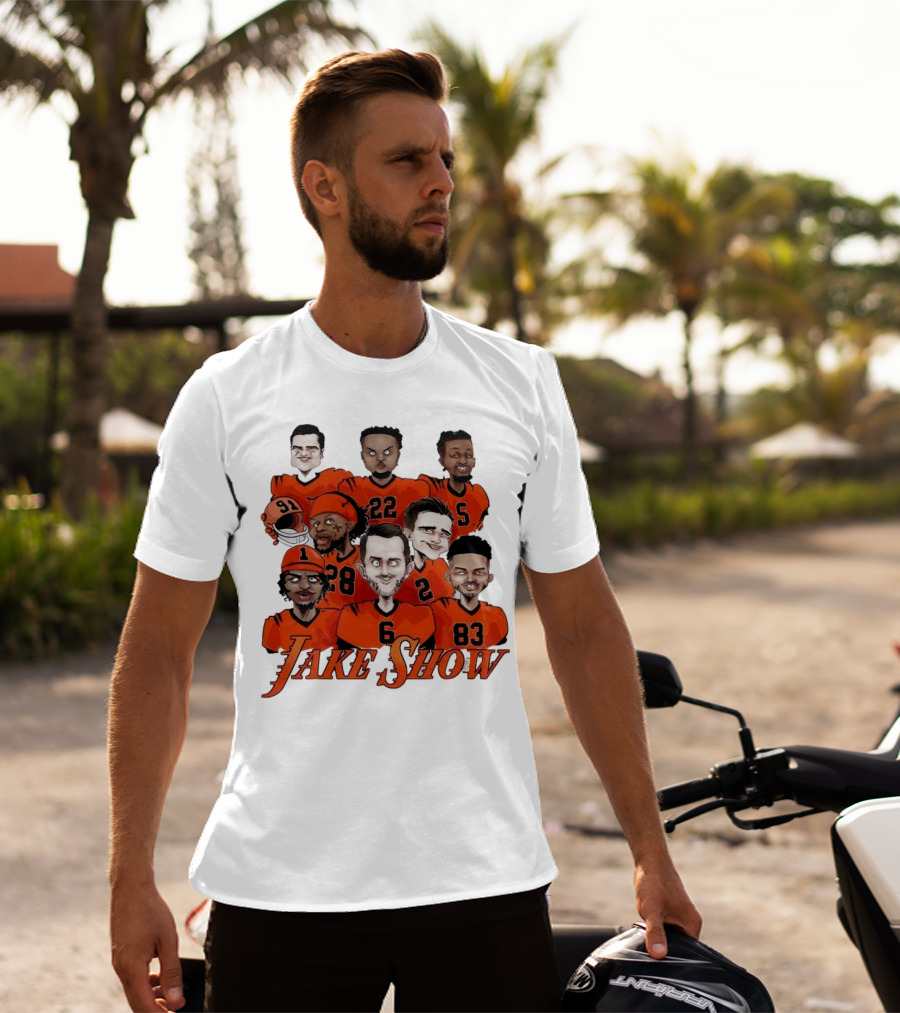 Jake Show Cartoon Cincinnati Bengals Football Players T-Shirt