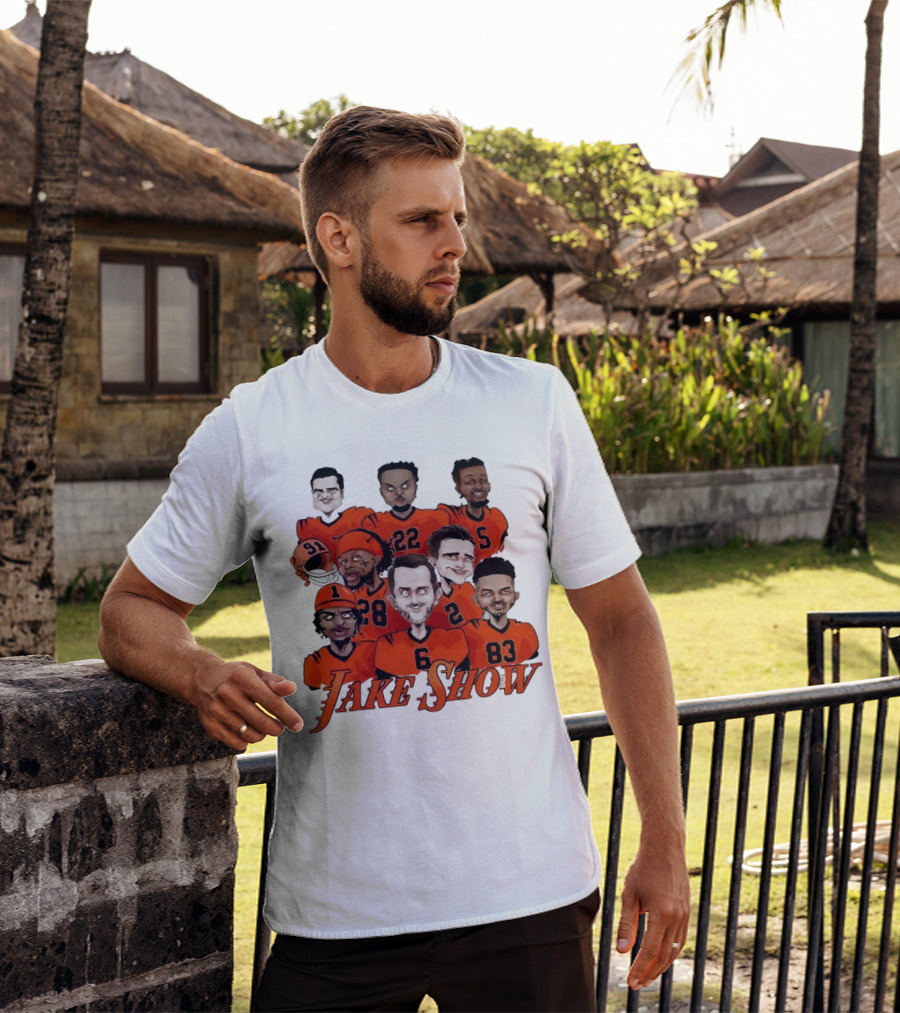 Jake Show Cartoon Cincinnati Bengals Football Players T-Shirt
