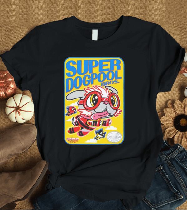 T-Shirt: Super Dogpool Bros Deadpool Dogpool Nintendo Super Mario Bros 3 Game T-Shirt Super Dogpool Bros Deadpool Dogpool Nintendo Super Mario Bros 3 Game T-Shirt