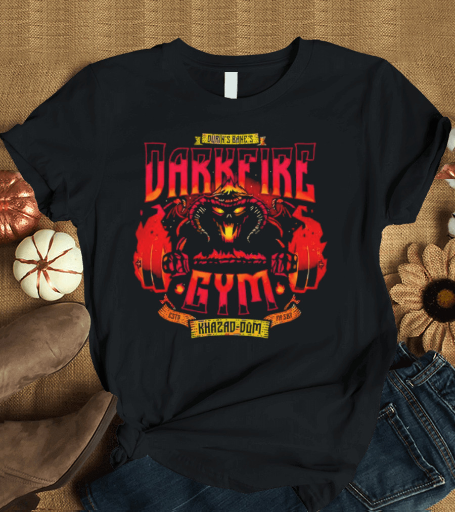 Durin’s Bane Darkfire Gym Khazad-Dum Lord of the Rings Fitness T-Shirt
