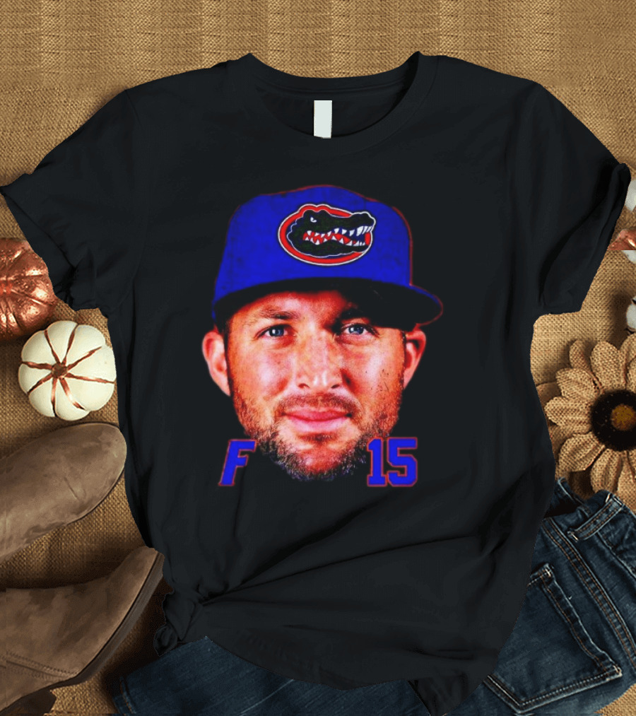 Florida Gators Tim Tebow 15 Face Cap T-Shirt