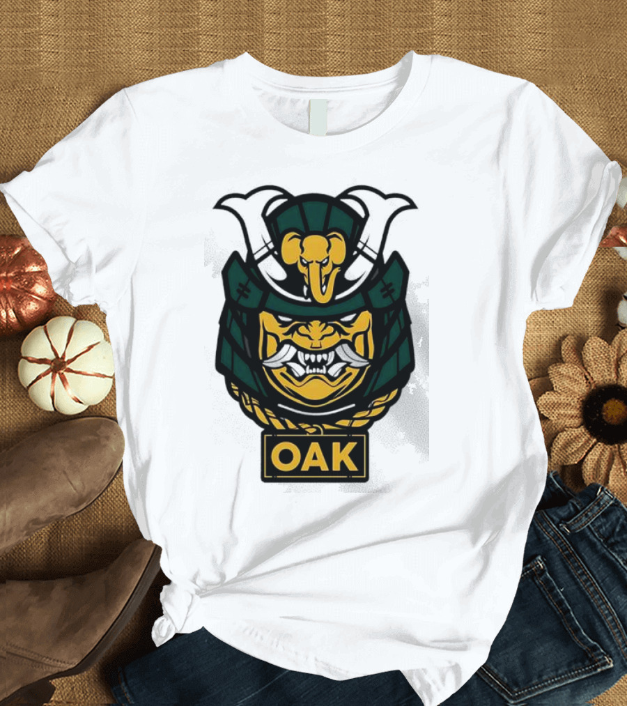 Oakland Athletics Samurai OAK Aggressive Mask T-Shirt