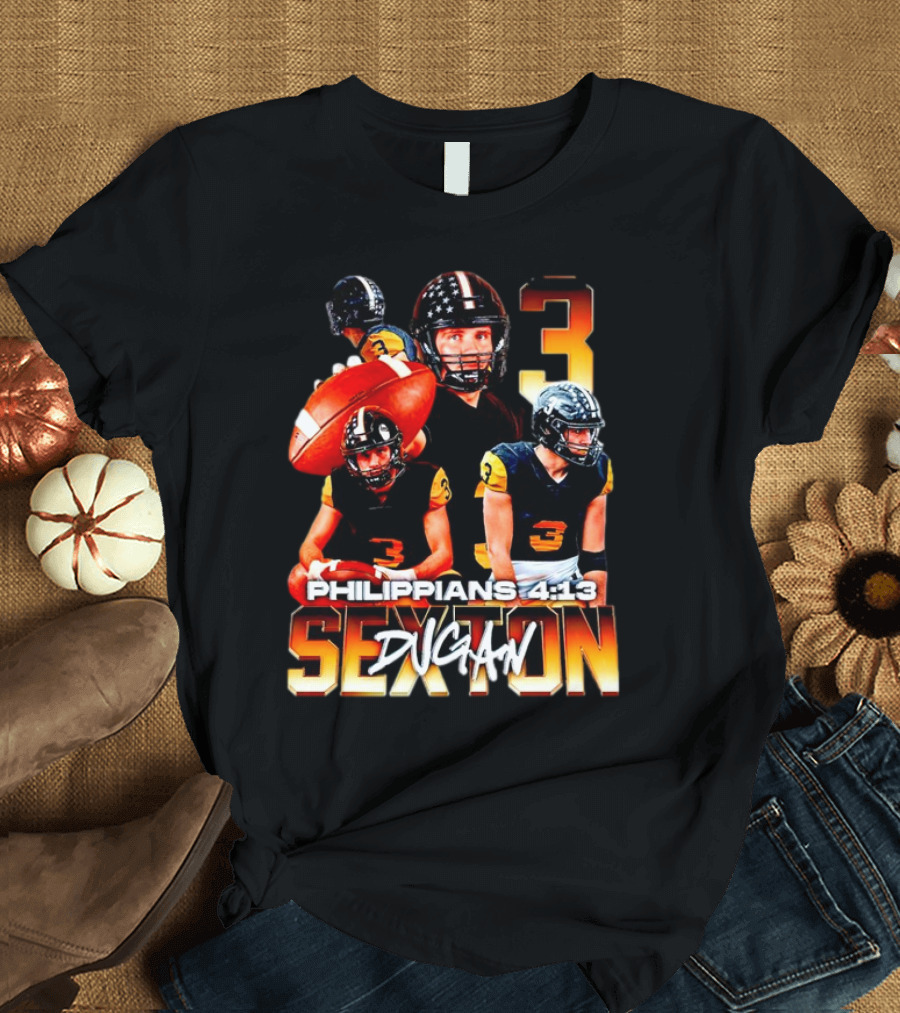 Southwestern Pirates Dugan Sexton Philippians 4:13 Number 3 T-Shirt