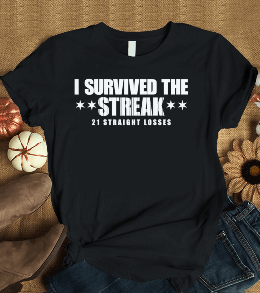 Chicago Southside Baseball I Survived the Streak 21 Straight Losses Iconic Chicago Stars T-Shirt
