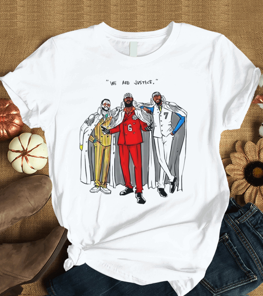 Jay Kim We Are Justice One Piece Anime Three Admirals T-Shirt