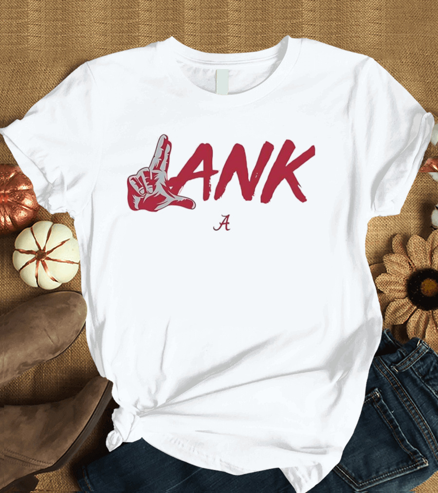 Alabama Crimson Tide Lank Hand Sign with Terrion Arnold Jalen Milroe Red A T-Shirt