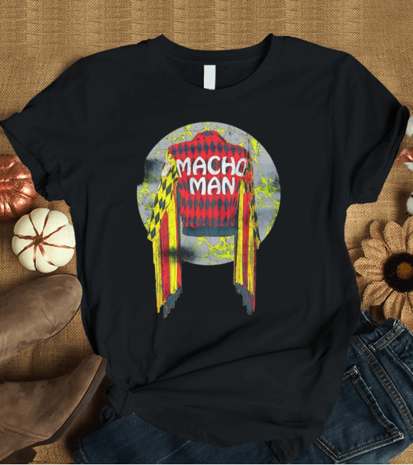 T-Shirt: Macho Man Randy Savage Retro Jacket Fringes T-Shirt Macho Man Randy Savage Retro Jacket Fringes T-Shirt