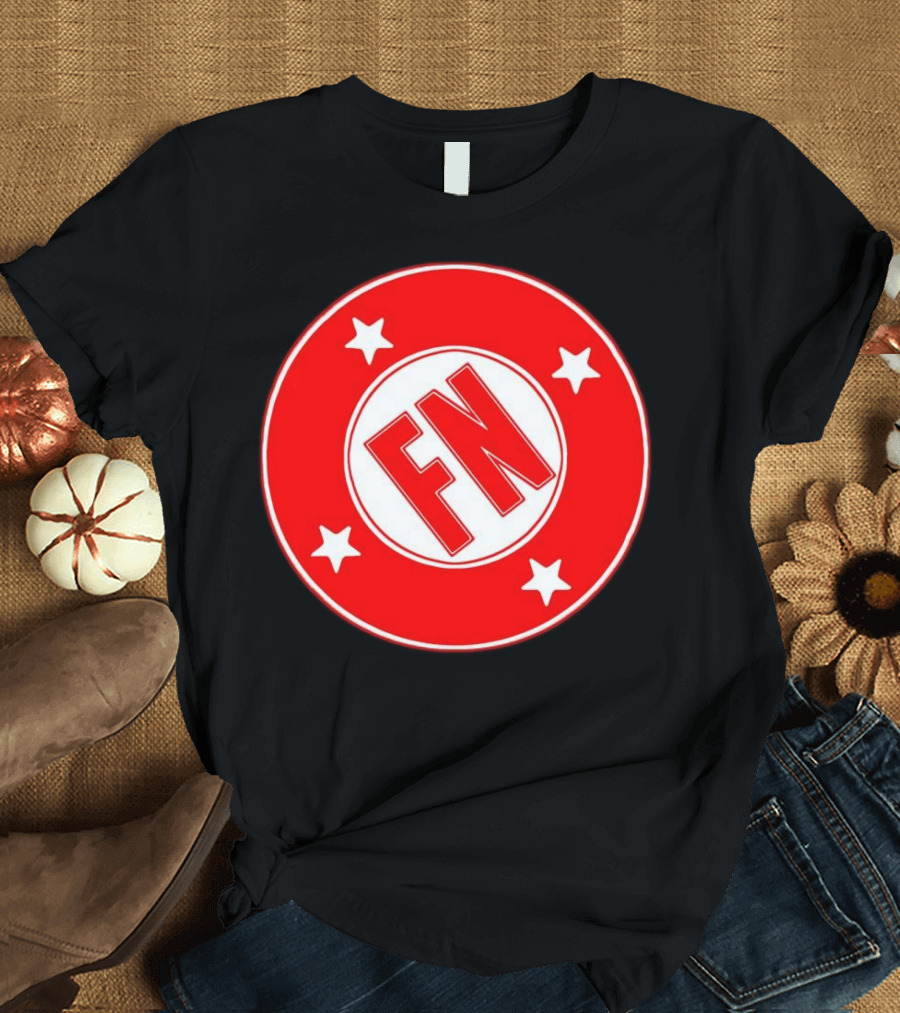 ALL FN Wrestling Red Circle Stars Shield T-Shirt