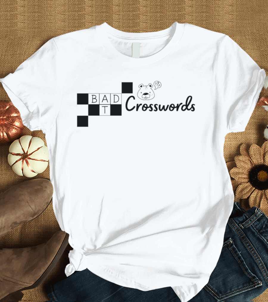 BAD T Crosswords Bear Icon Puzzled Expression T-Shirt