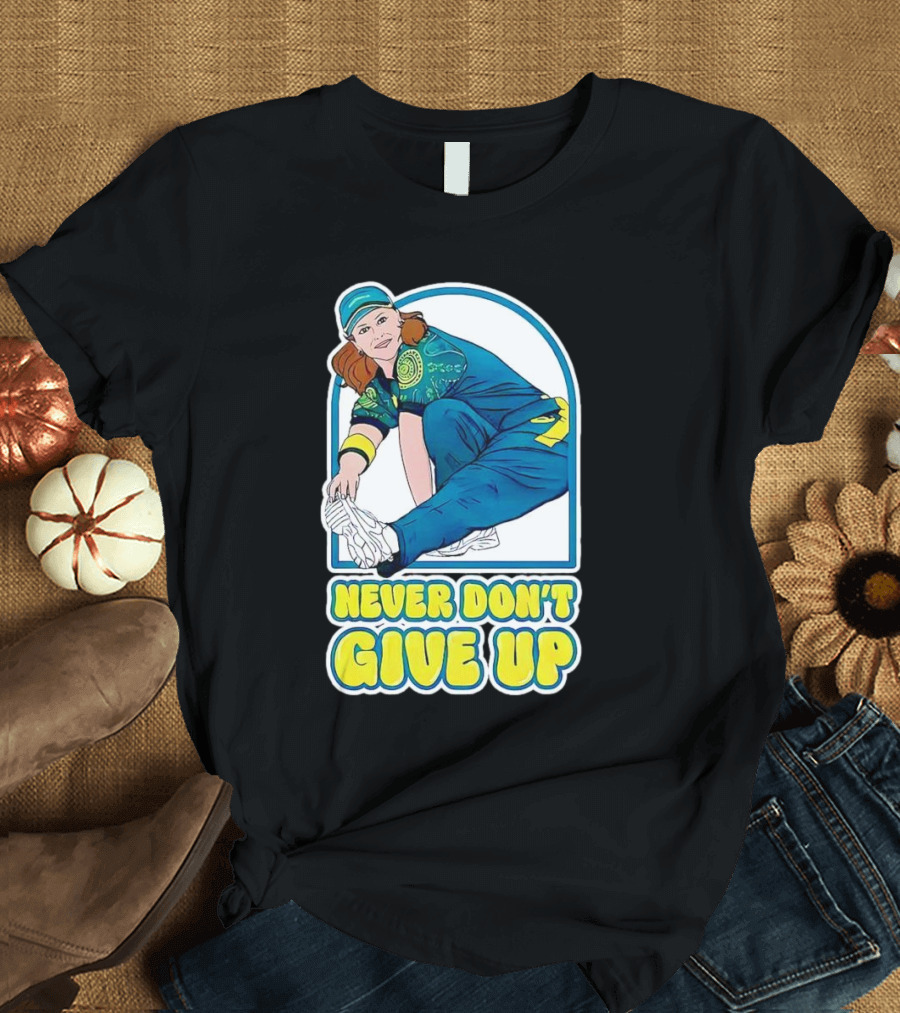 Never Don’t Give Up Raygun Rachael Gunn T-Shirt
