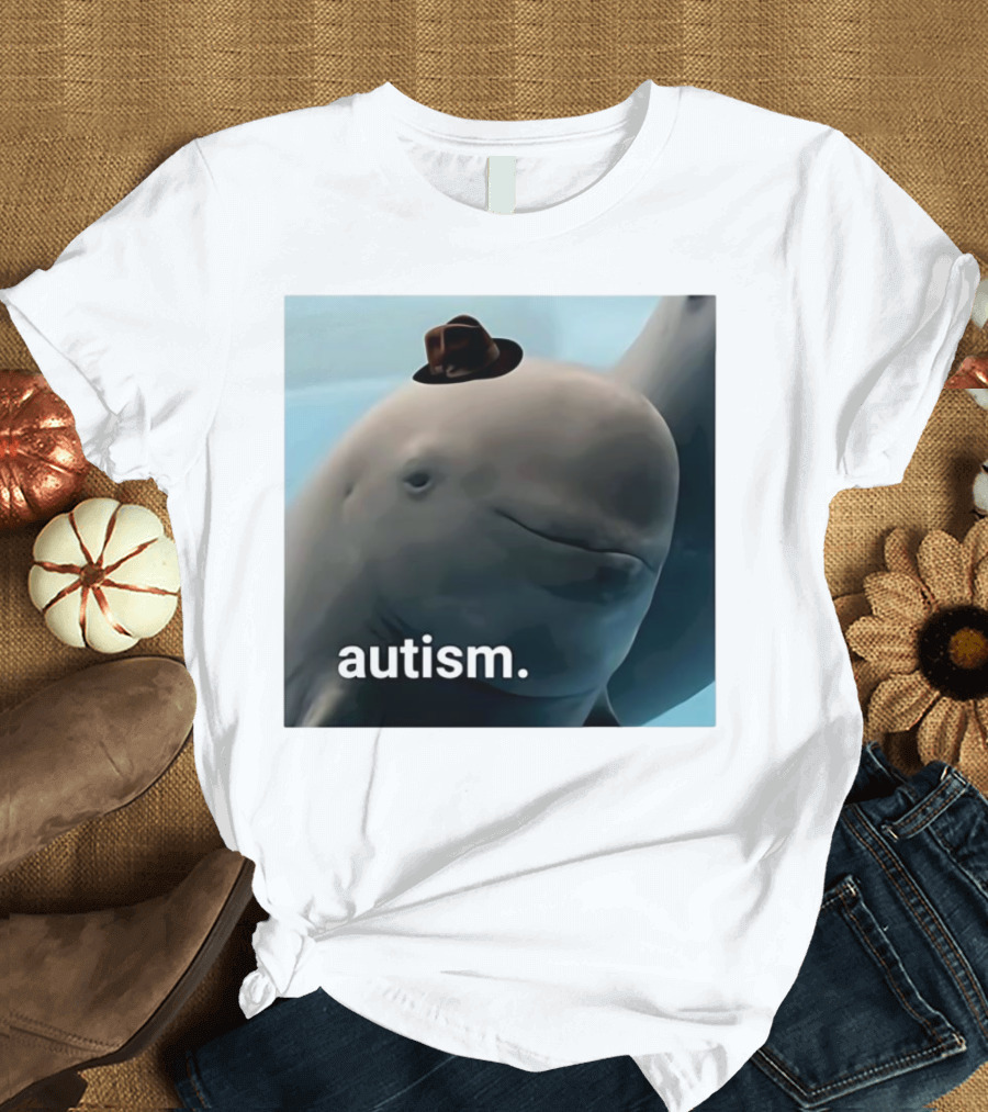 Autism Dolphin Meme with Hat T-Shirt