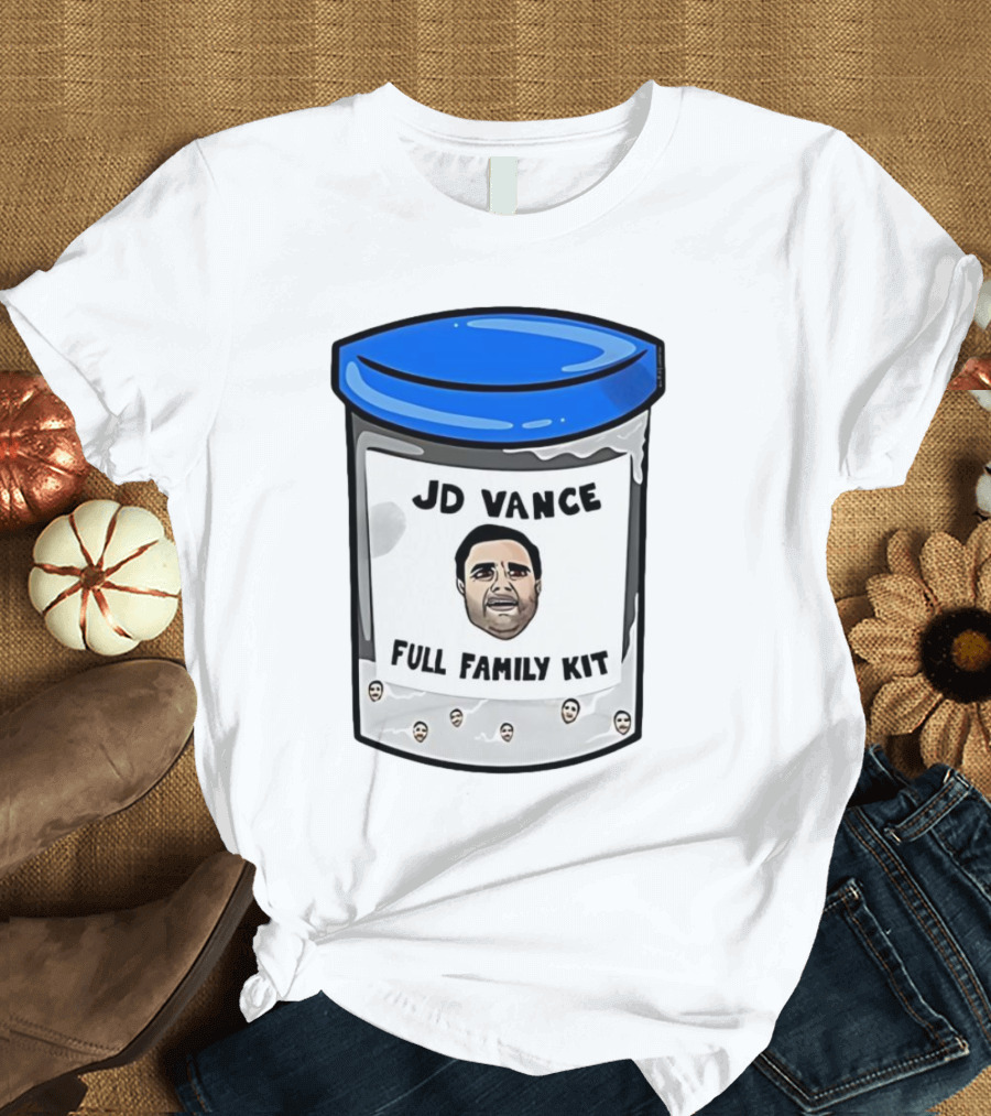 JD Vance Full Family Kit Face Jar Black Blue Lid T-Shirt