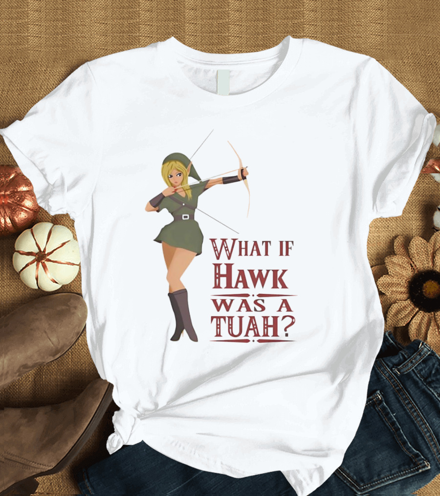 What If Hawk Was a Tuah? Zelda Archer in Green Tunic T-Shirt