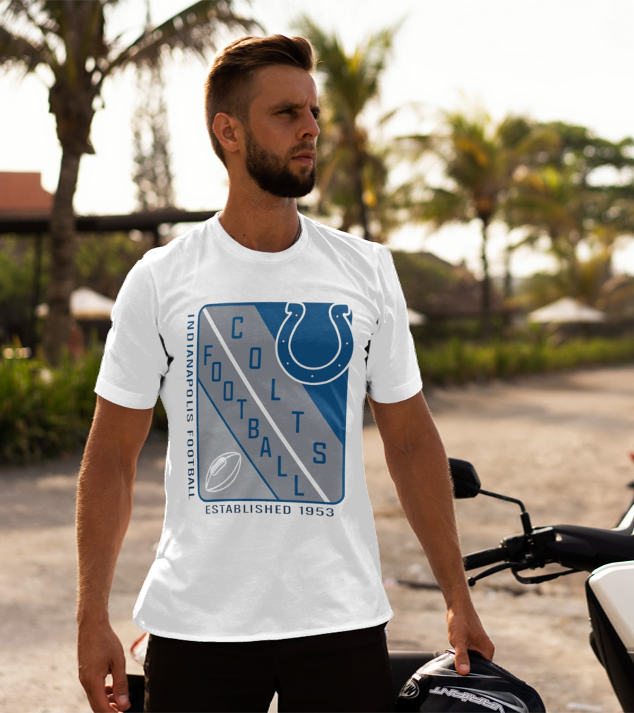 Indianapolis Colts Football Shield Established 1953 T-Shirt
