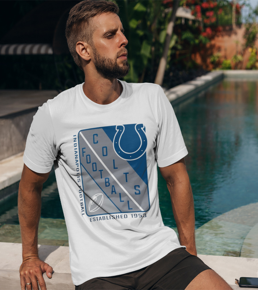 Indianapolis Colts Football Shield Established 1953 T-Shirt