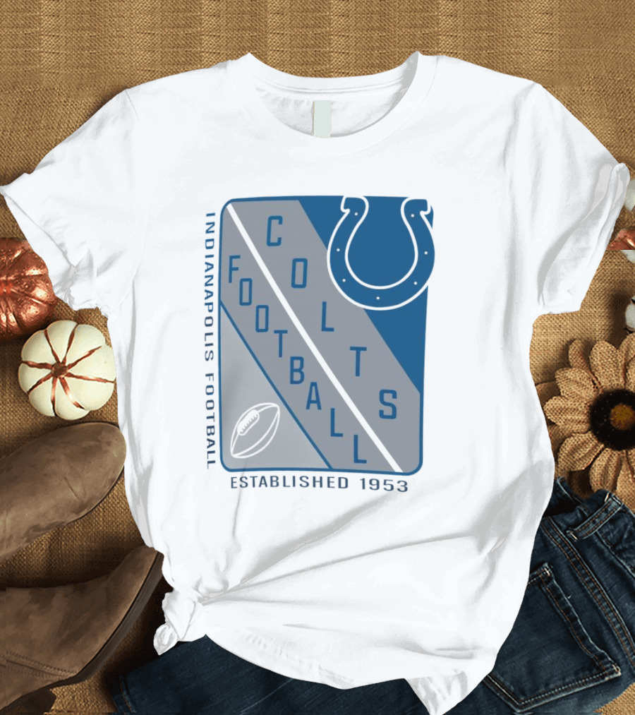 Indianapolis Colts Football Shield Established 1953 T-Shirt