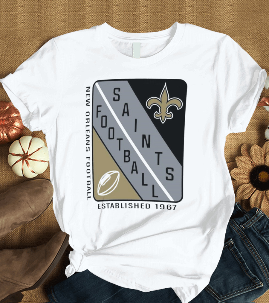 New Orleans Saints Football Shield Established 1967 Fleur-de-lis T-Shirt