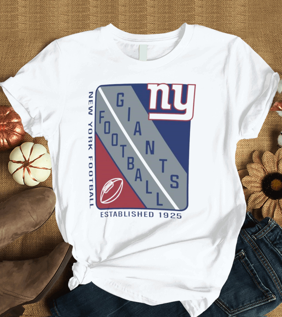 New York Giants Football Shield Established 1925 Logo Ny T-Shirt