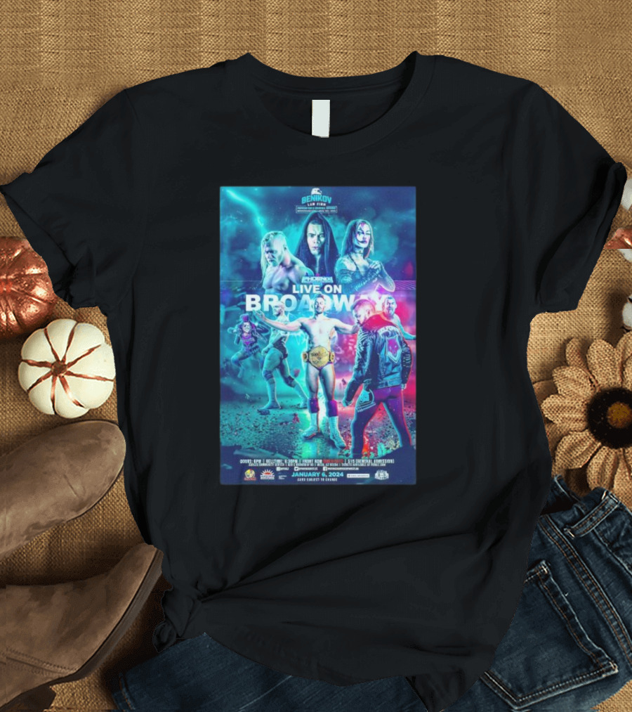 Phoenix Championship Wrestling Live on Broadway January 6 2024 Benikov Showdown T-Shirt