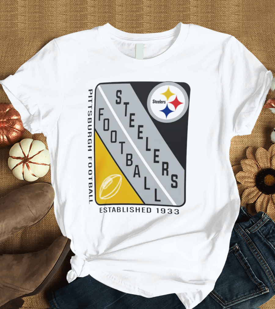 Pittsburgh Steelers Football Established 1933 Shield T-Shirt