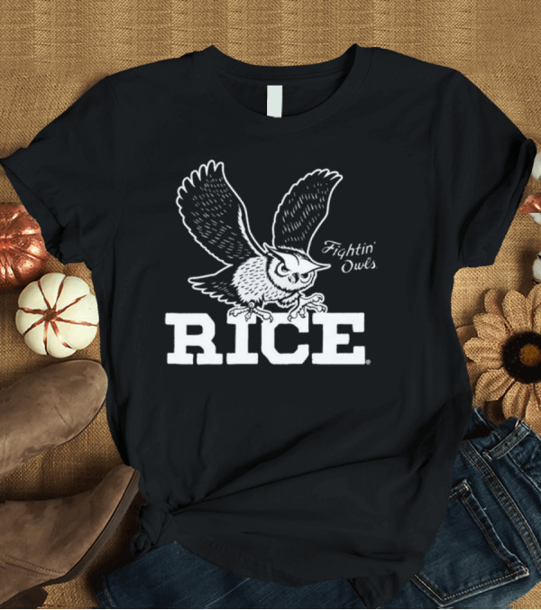 T-Shirt: Rice Fightin’ Owls Flying Owl T-Shirt Rice Fightin’ Owls Flying Owl T-Shirt