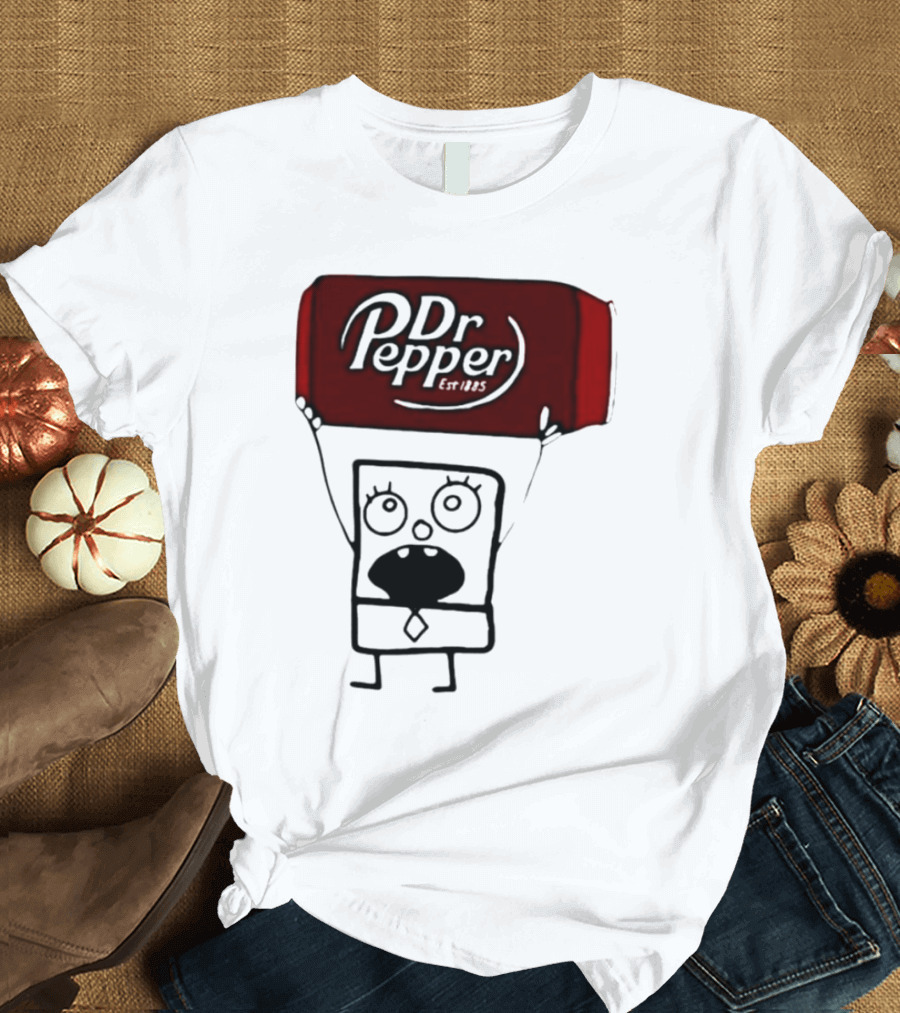 Dr Pepper Est 1885 Character Holding Red Can T-Shirt