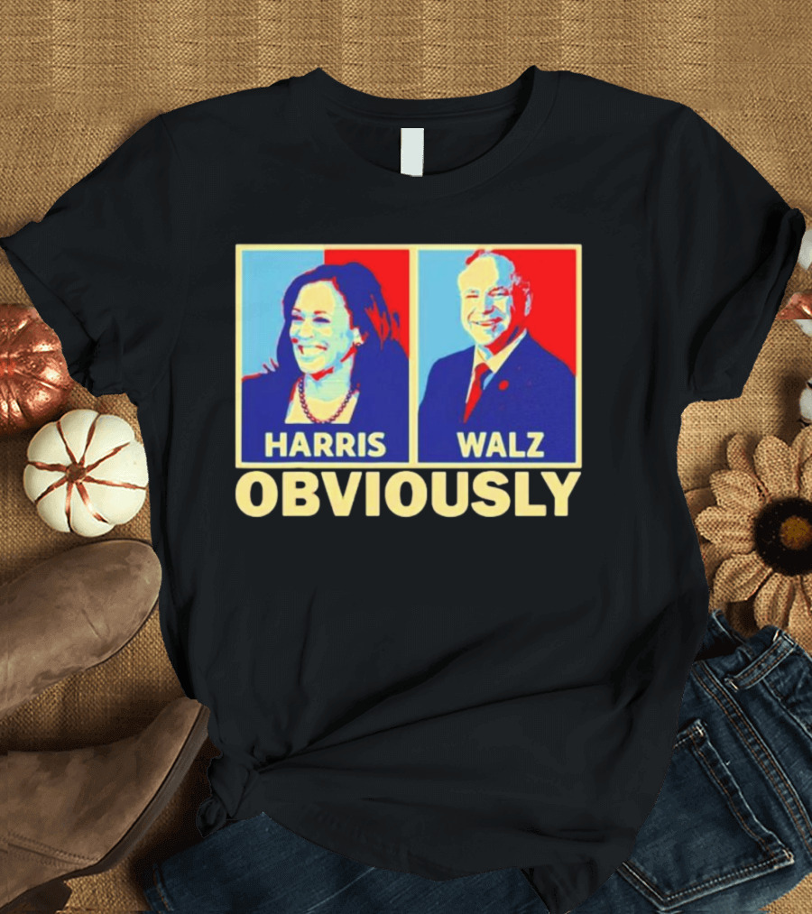 Harris Walz Obviously 2024 Obama Hope T-Shirt