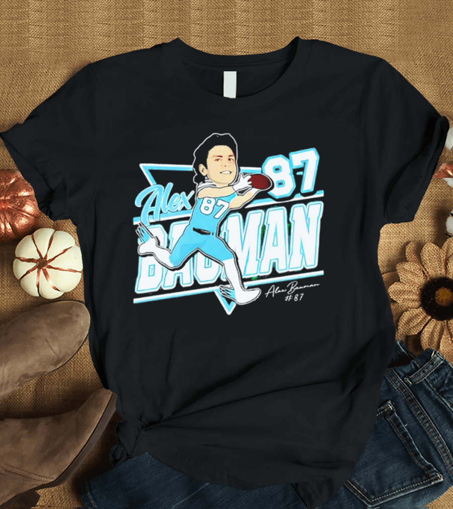 Tulane Green Wave Alex Bauman 87 Cartoon Football Character T-Shirt