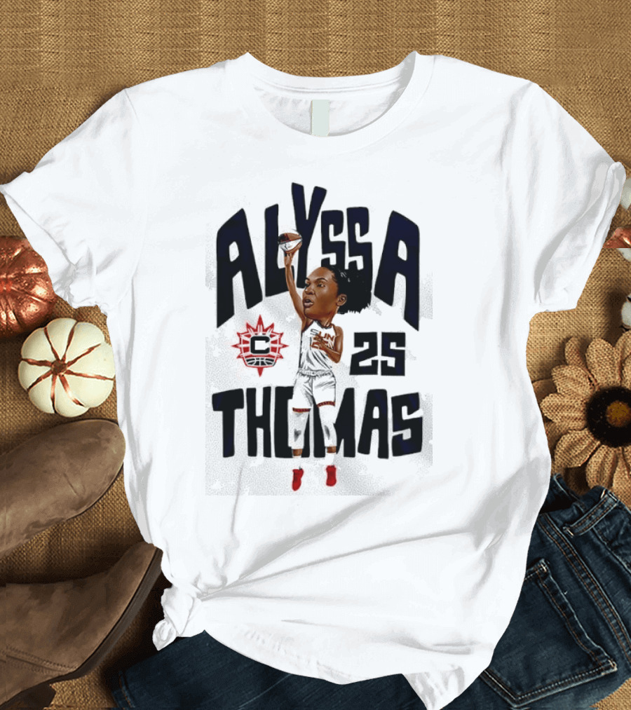 Alyssa Thomas 25 Connecticut Sun Cartoon T-Shirt
